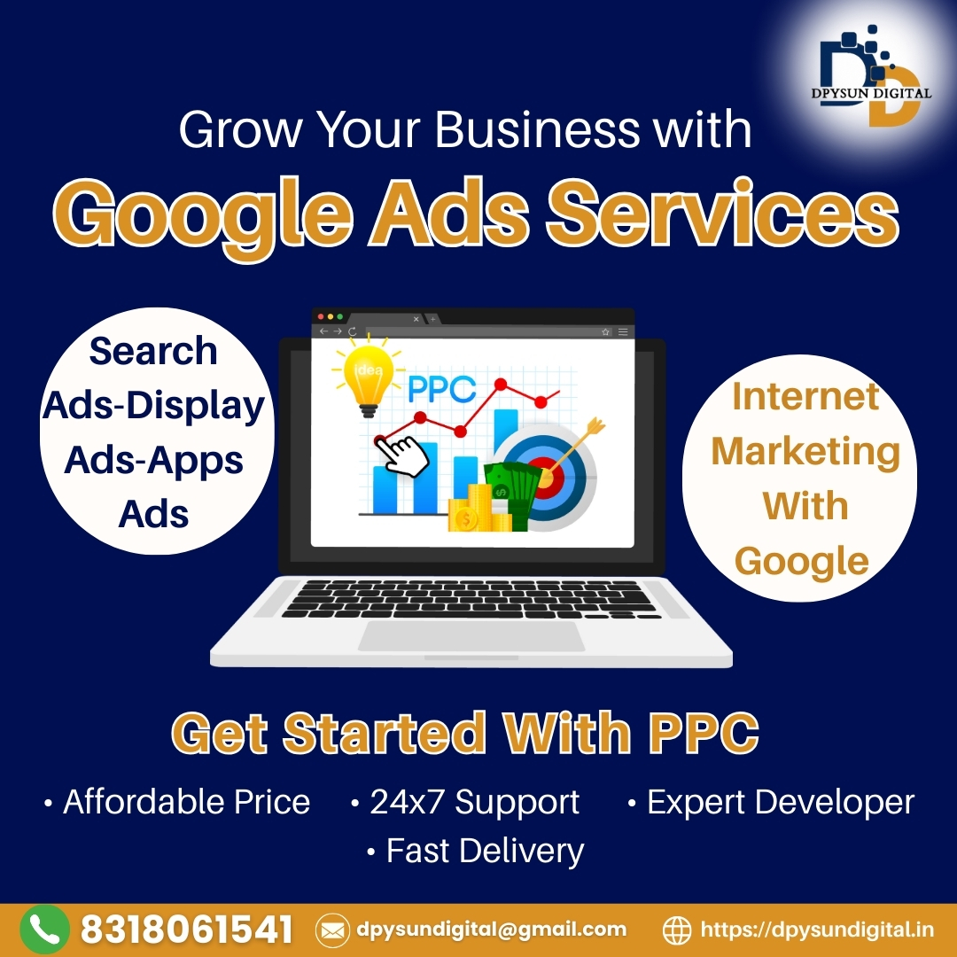 DPYSUN Digital offers expert Google Ads services, including campaign setup, keyword targeting, ad creation, and optimization to drive quality traffic and conversions.